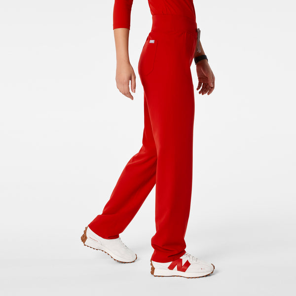 women's Winning Red High Waisted Livingston - Petite Basic Scrub Pant™