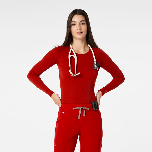 women's Winning Red Salta Shimmer Seamless - Longsleeve Underscrub
