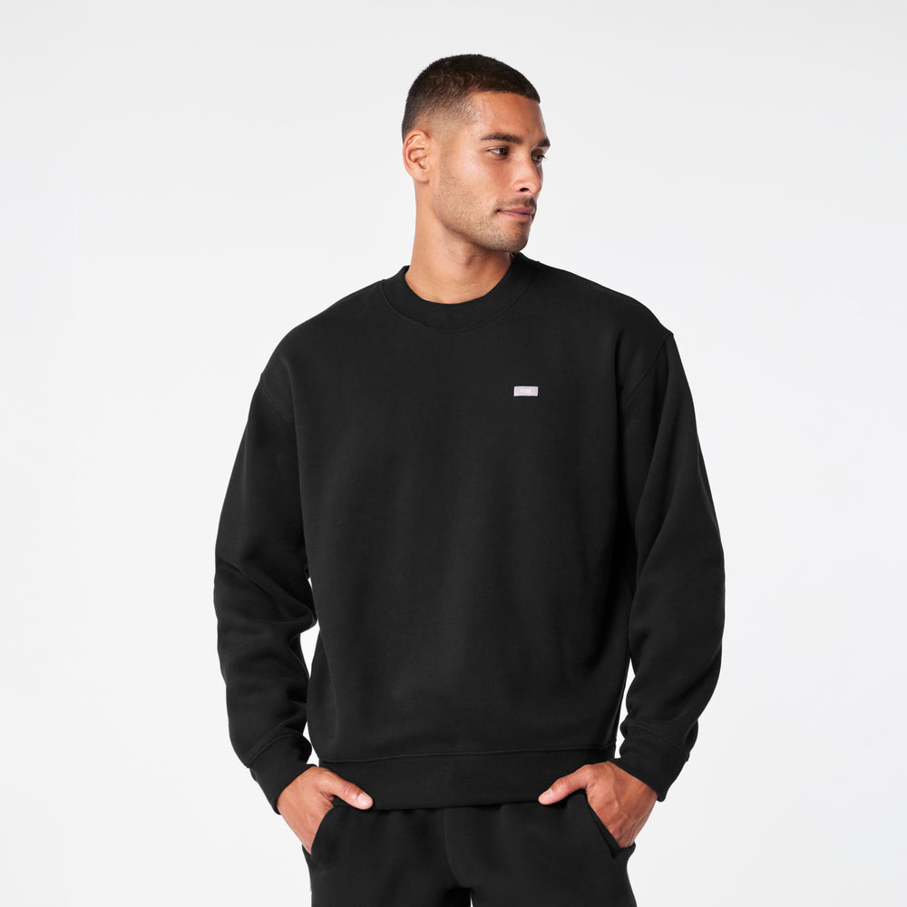 men's Black Off-Shift Relaxed - Crewneck Sweatshirt™