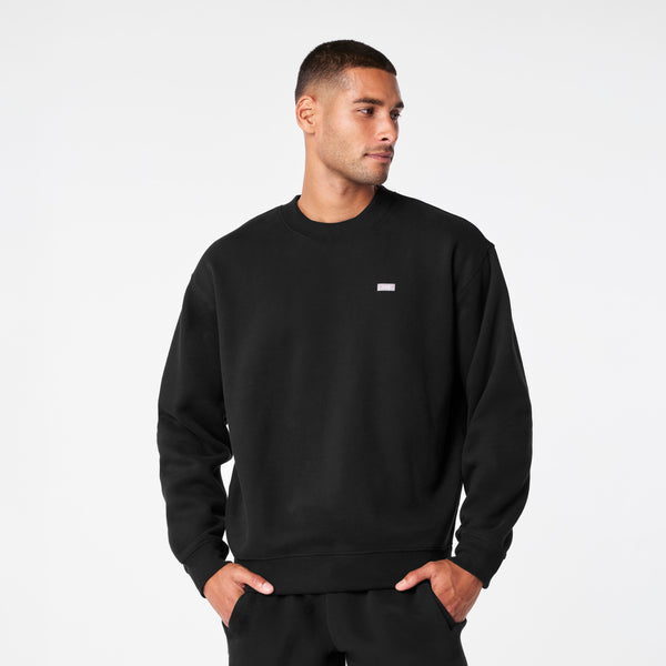 men's Black Off-Shift Relaxed - Crewneck Sweatshirt™