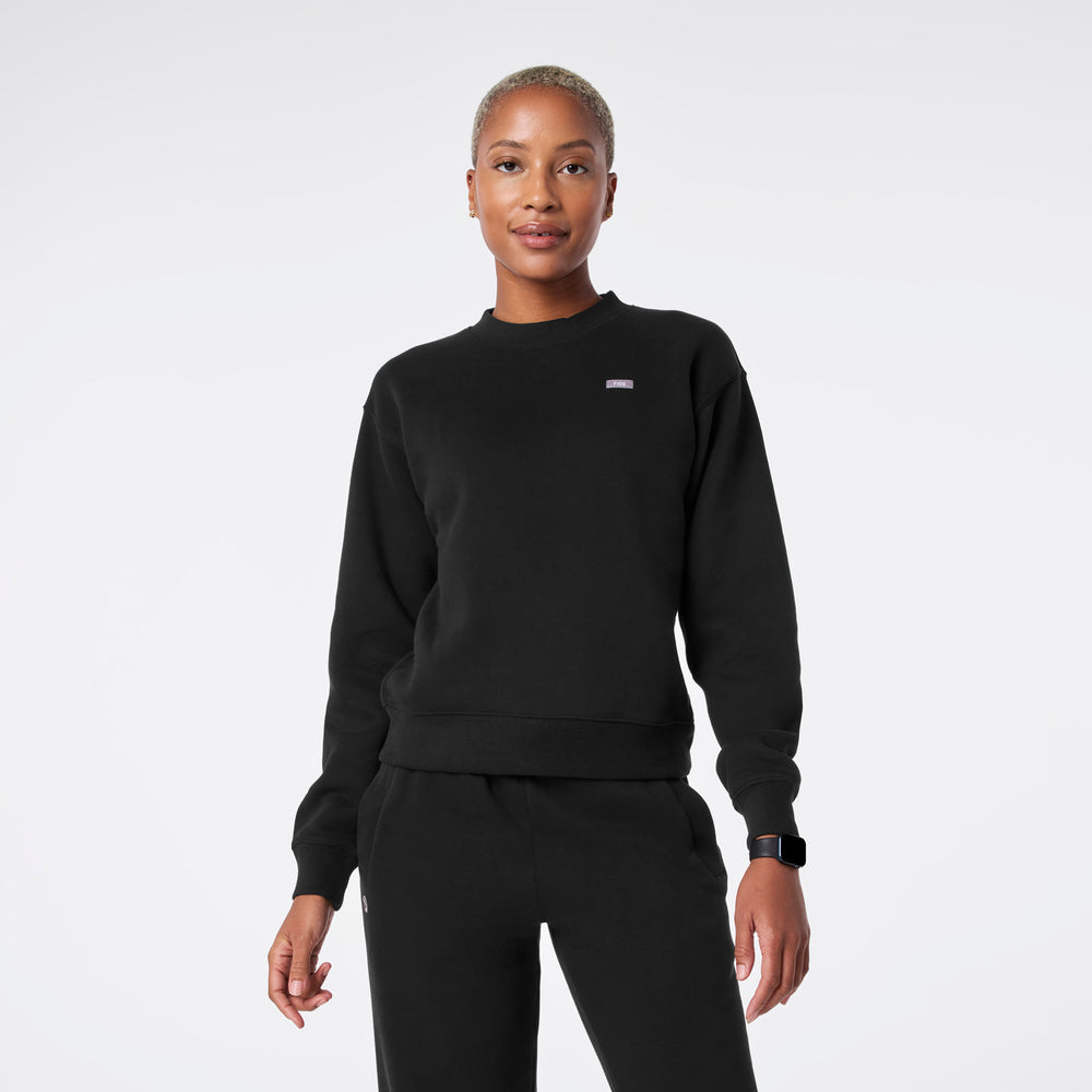 women's Black Off-Shift Relaxed - Crewneck Sweatshirt™