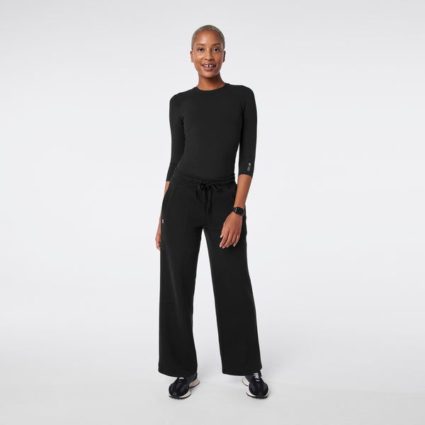 women's Black Off-Shift Wide Leg - Sweatpant™