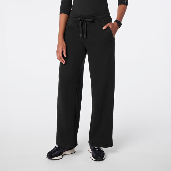 women's Black Off-Shift Wide Leg - Sweatpant™