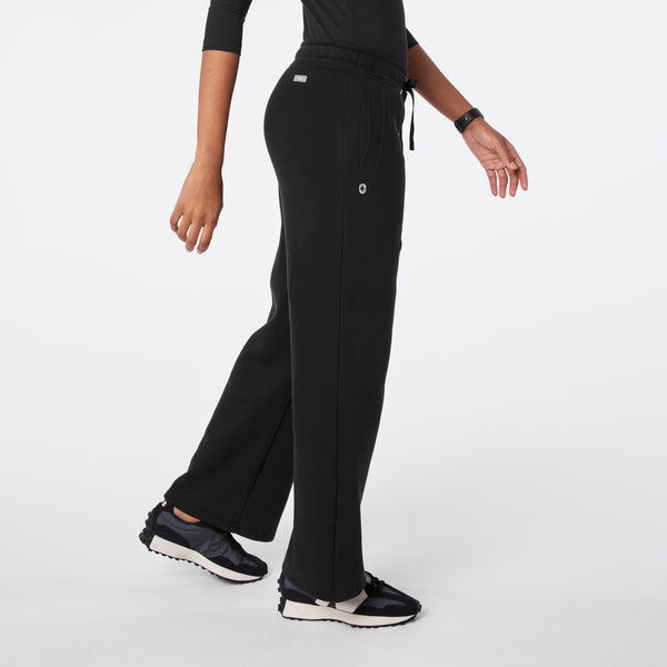 women's Black Off-Shift Wide Leg - Sweatpant™