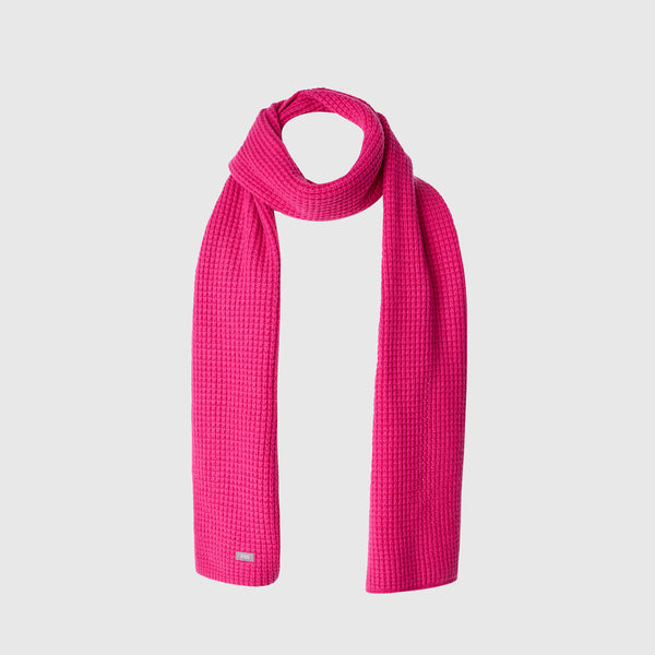 Shocking Pink Waffle Scarf