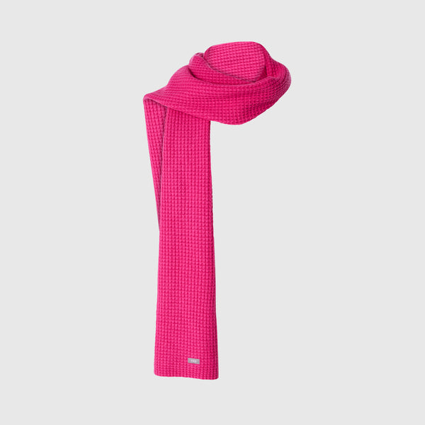 Shocking Pink Waffle Scarf