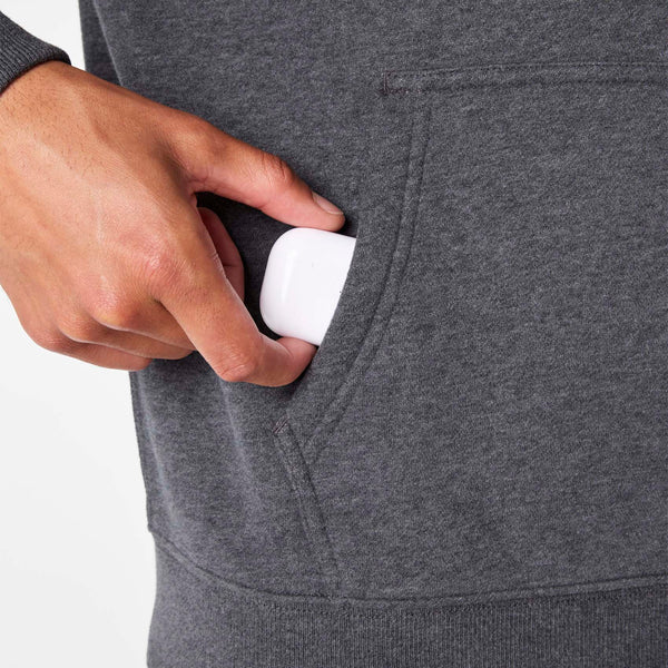 men's Charcoal Heather Grey Off-Shift - Hoodie Sweatshirt™