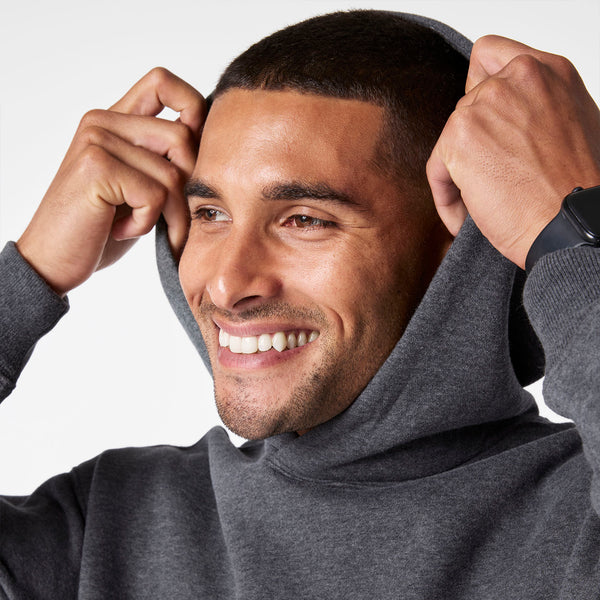 men's Charcoal Heather Grey Off-Shift - Hoodie Sweatshirt™