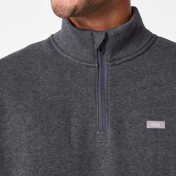 men's Off-Shift Charcoal Heather Grey ¼ Zip - Sweatshirt™
