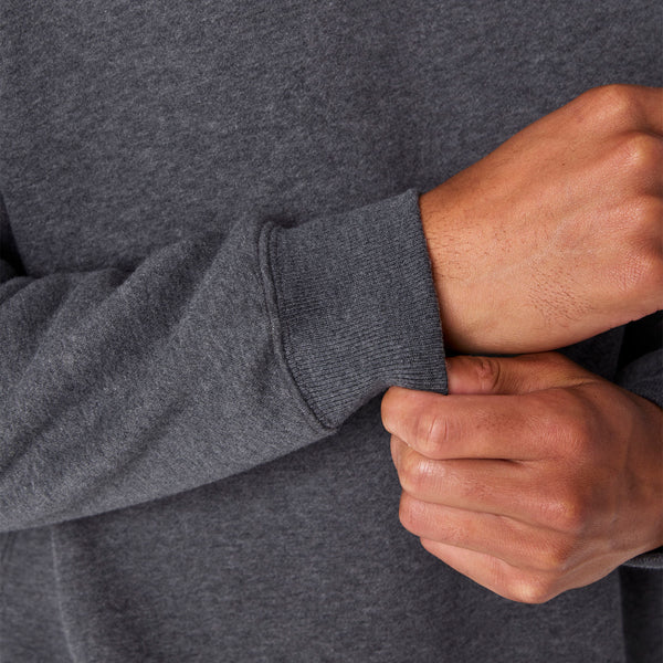 men's Charcoal Heather Grey Off-Shift Relaxed - Crewneck Sweatshirt™