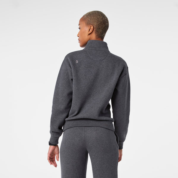 women's Charcoal Heather Grey Off-Shift ¼ Zip - Sweatshirt™