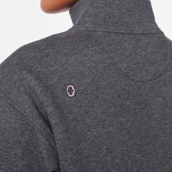 women's Charcoal Heather Grey Off-Shift ¼ Zip - Sweatshirt™