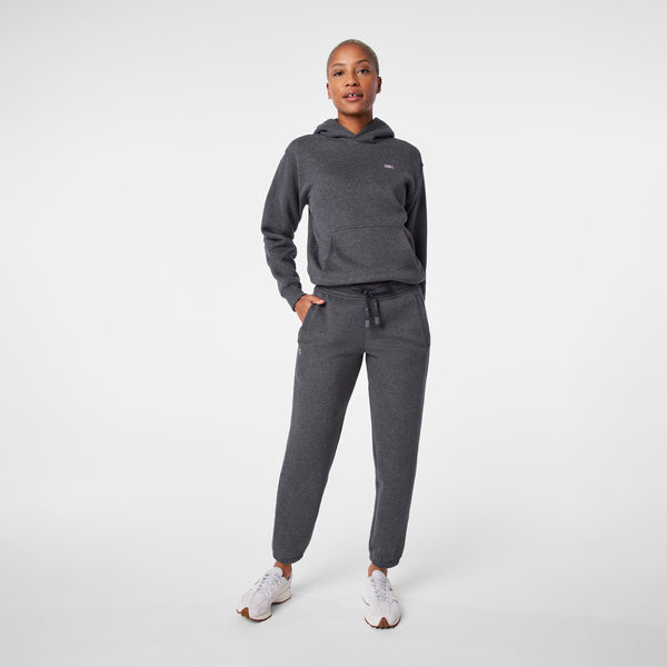 women's Charcoal Heather Grey Off-Shift - Hoodie Sweatshirt™