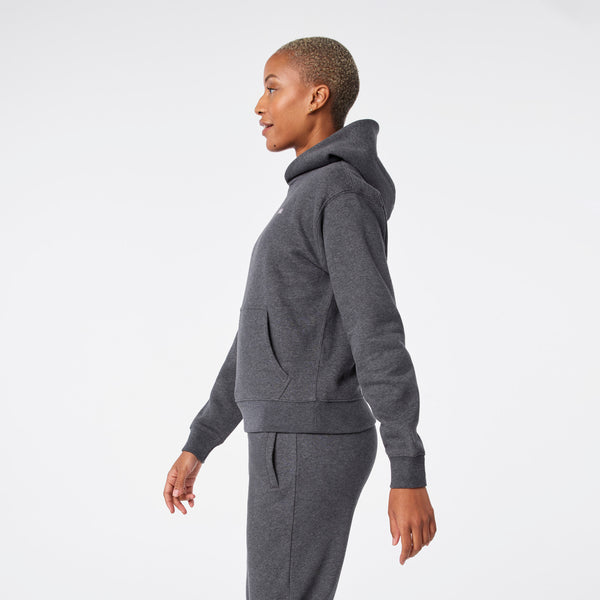 women's Charcoal Heather Grey Off-Shift - Hoodie Sweatshirt™