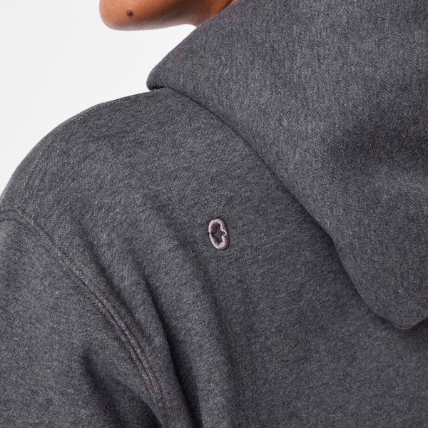 women's Charcoal Heather Grey Off-Shift - Hoodie Sweatshirt™