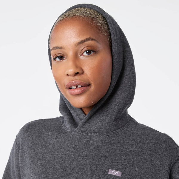 women's Charcoal Heather Grey Off-Shift - Hoodie Sweatshirt™