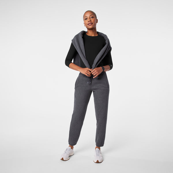 women's Charcoal Heather Grey Off-Shift Relaxed - Jogger Sweatpant™