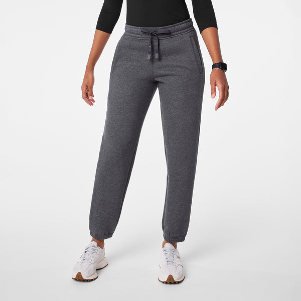 women's Charcoal Heather Grey Off-Shift Relaxed - Jogger Sweatpant™