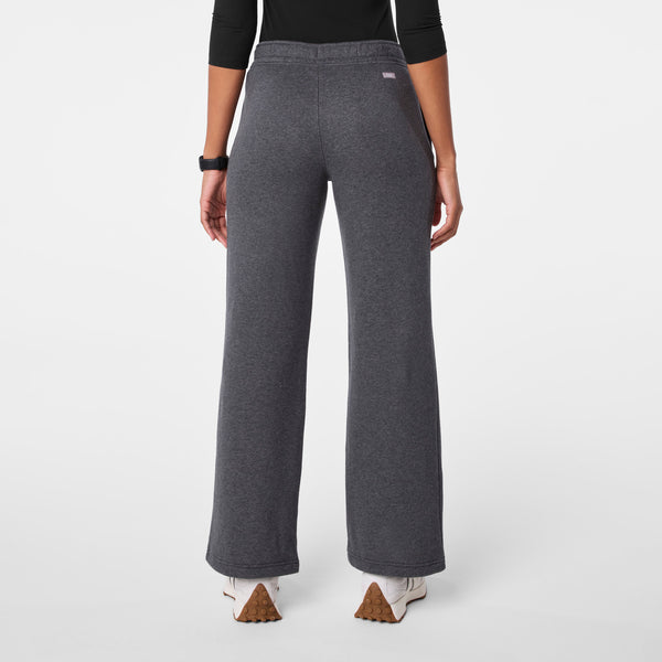 women's Charcoal Heather Grey Off-Shift Wide Leg - Sweatpant™