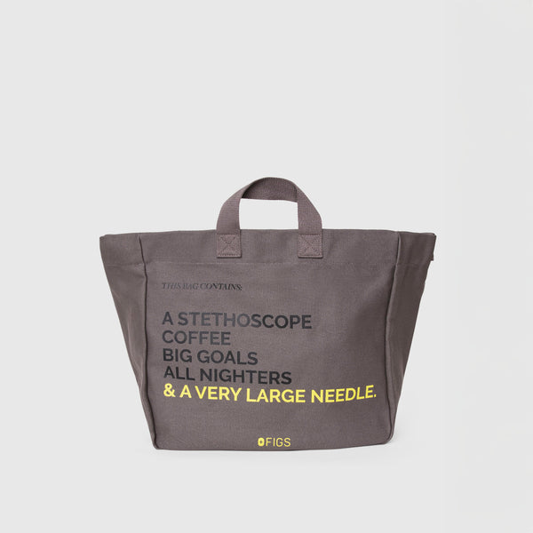 Dark Grey A Very Large Needle - Detachable Strap Tote