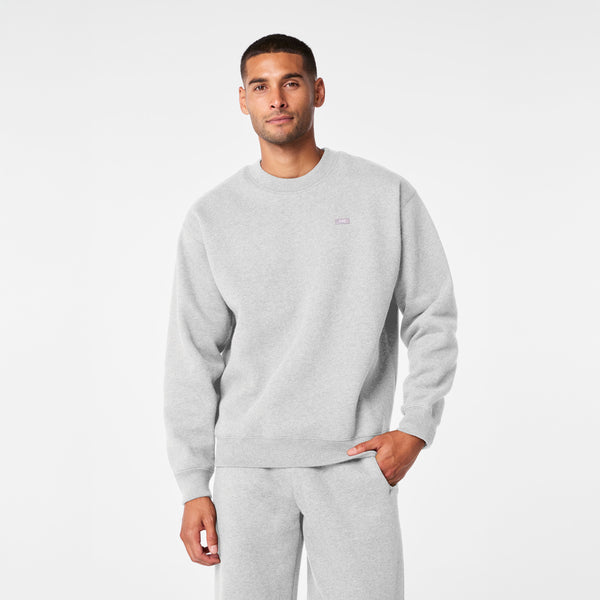 men's Heather Grey Off-Shift Relaxed - Crewneck Sweatshirt™