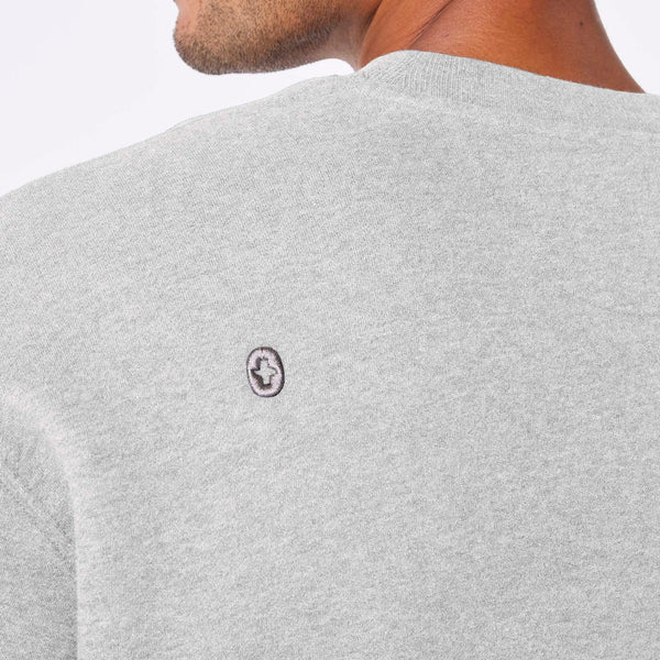 men's Heather Grey Off-Shift Relaxed - Crewneck Sweatshirt™