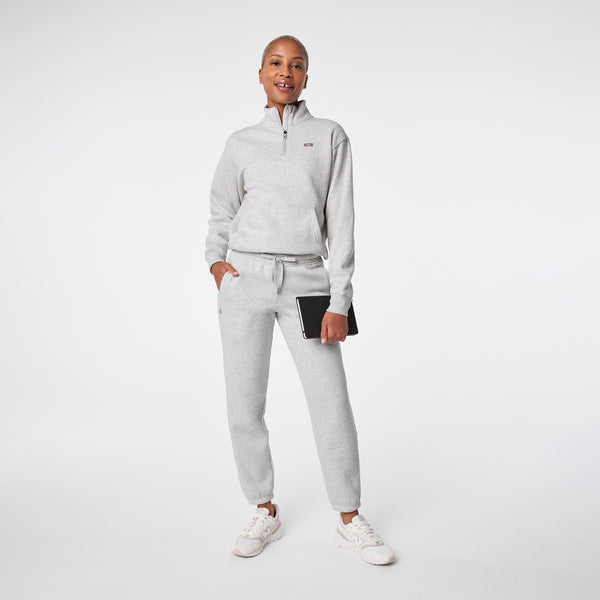 women's Heather Grey Off-Shift ¼ Zip - Sweatshirt™