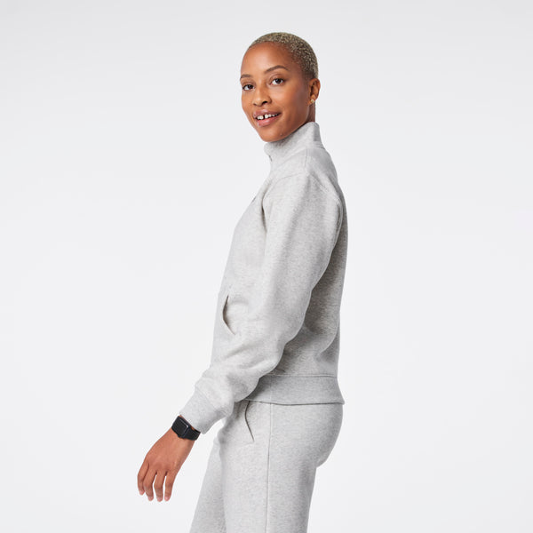women's Heather Grey Off-Shift ¼ Zip - Sweatshirt™