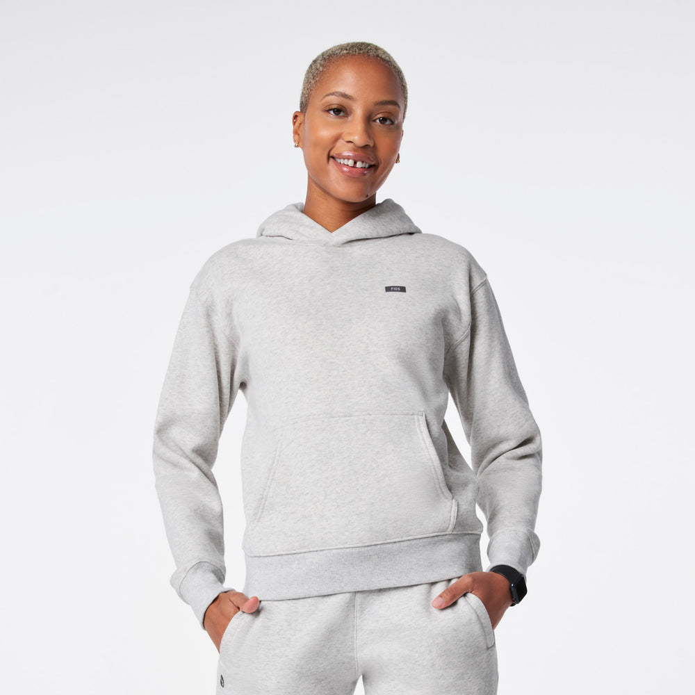 women's Heather Grey Off-Shift - Hoodie Sweatshirt™
