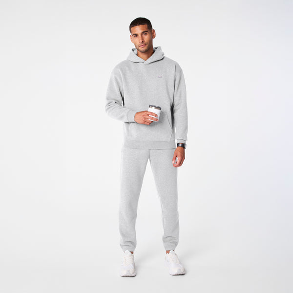 men's Heather Grey Off-Shift - Hoodie Sweatshirt™