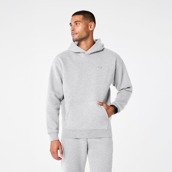 men's Heather Grey Off-Shift - Hoodie Sweatshirt™
