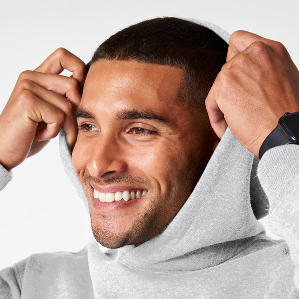 men's Heather Grey Off-Shift - Hoodie Sweatshirt™