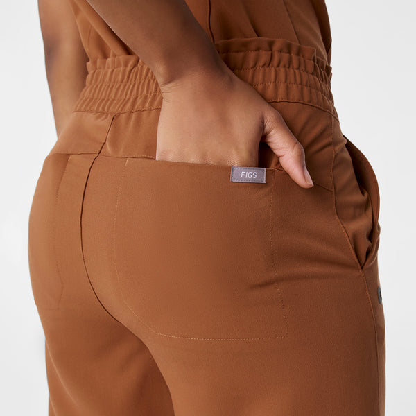 women's Mocha High Waisted Allison Ultra Wide Leg - Scrub Pant