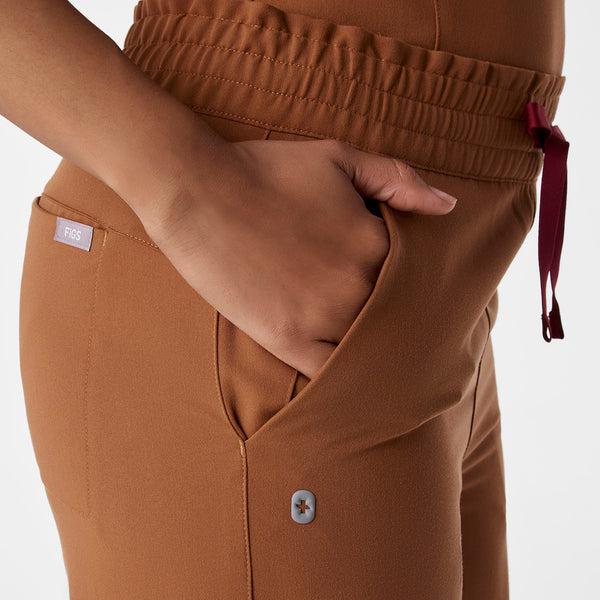 women's Mocha High Waisted Allison Ultra Wide Leg - Tall Scrub Pant