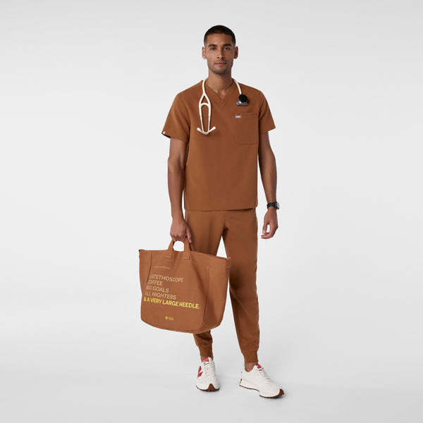 men's Mocha  Leon - Three-Pocket Scrub Top™