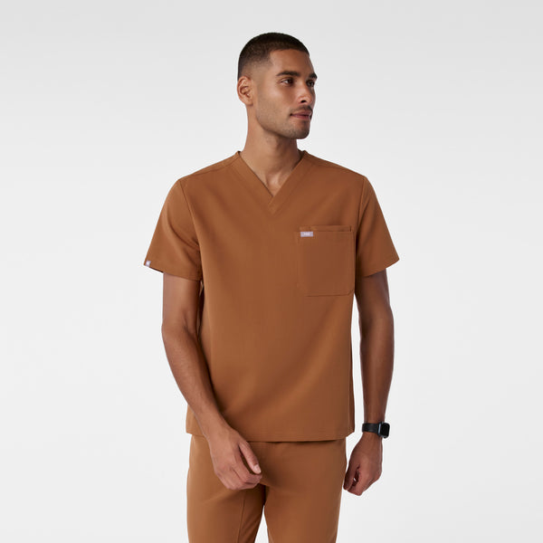 men's Mocha  Leon - Three-Pocket Scrub Top™