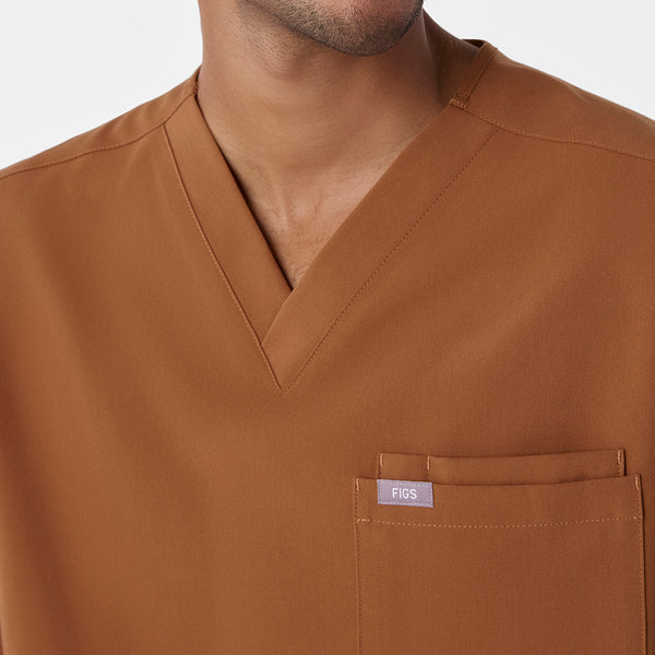 men's Mocha  Leon - Three-Pocket Scrub Top™
