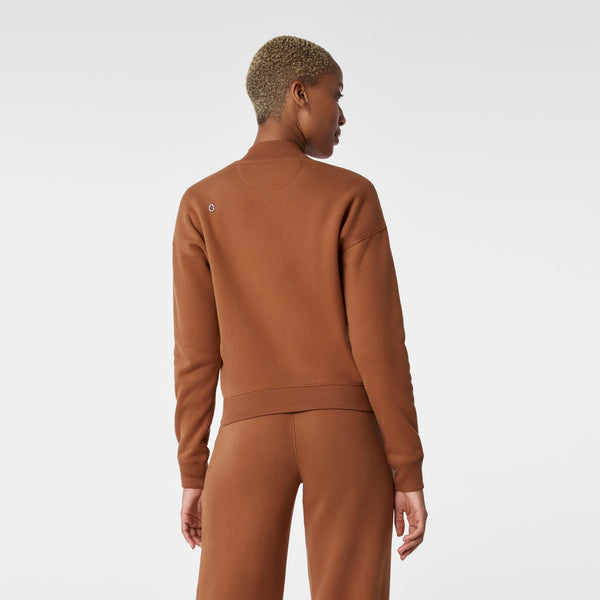 women's Mocha Off-Shift Bomber Sweatshirt™