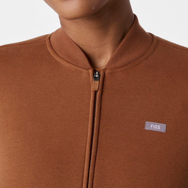 women's Mocha Off-Shift Bomber Sweatshirt™