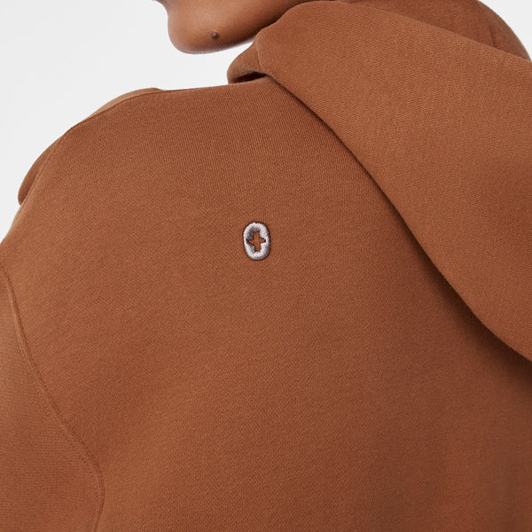 women's Mocha Off-Shift Cropped - Hoodie Sweatshirt™