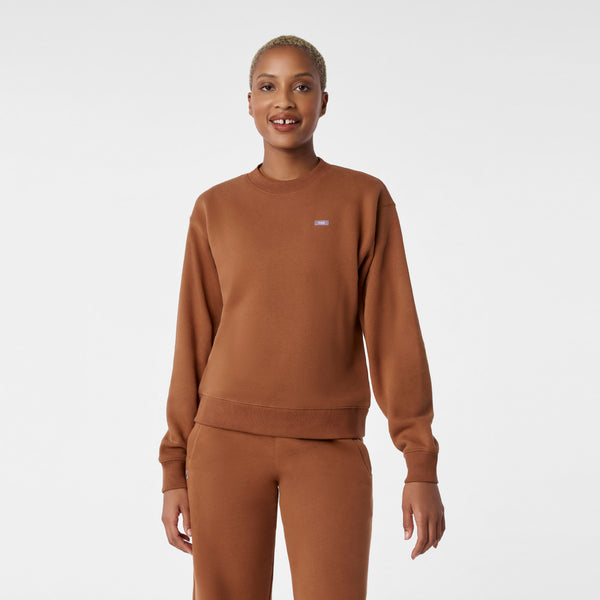 women's Mocha Off-Shift Relaxed - Crewneck Sweatshirt™