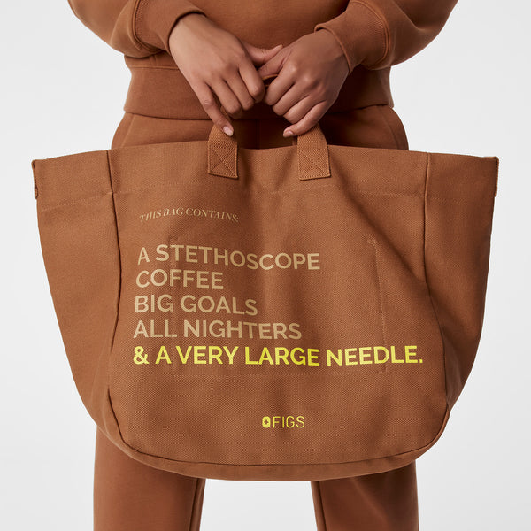 Mocha A Very Large Needle Tote