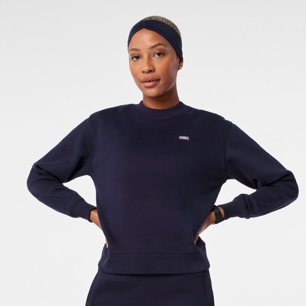 women's Navy Off-Shift Relaxed - Crewneck Sweatshirt™