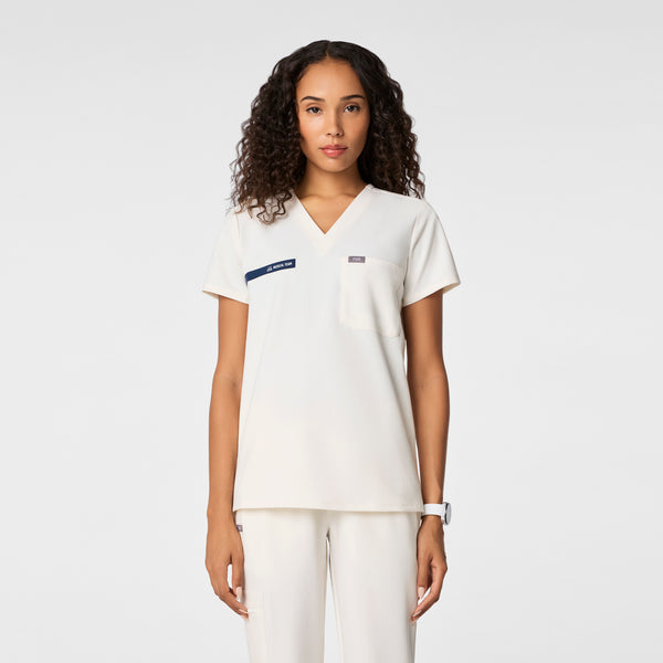 women's Off White FIGS x Team USA Catarina Petite - One-Pocket Scrub Top™