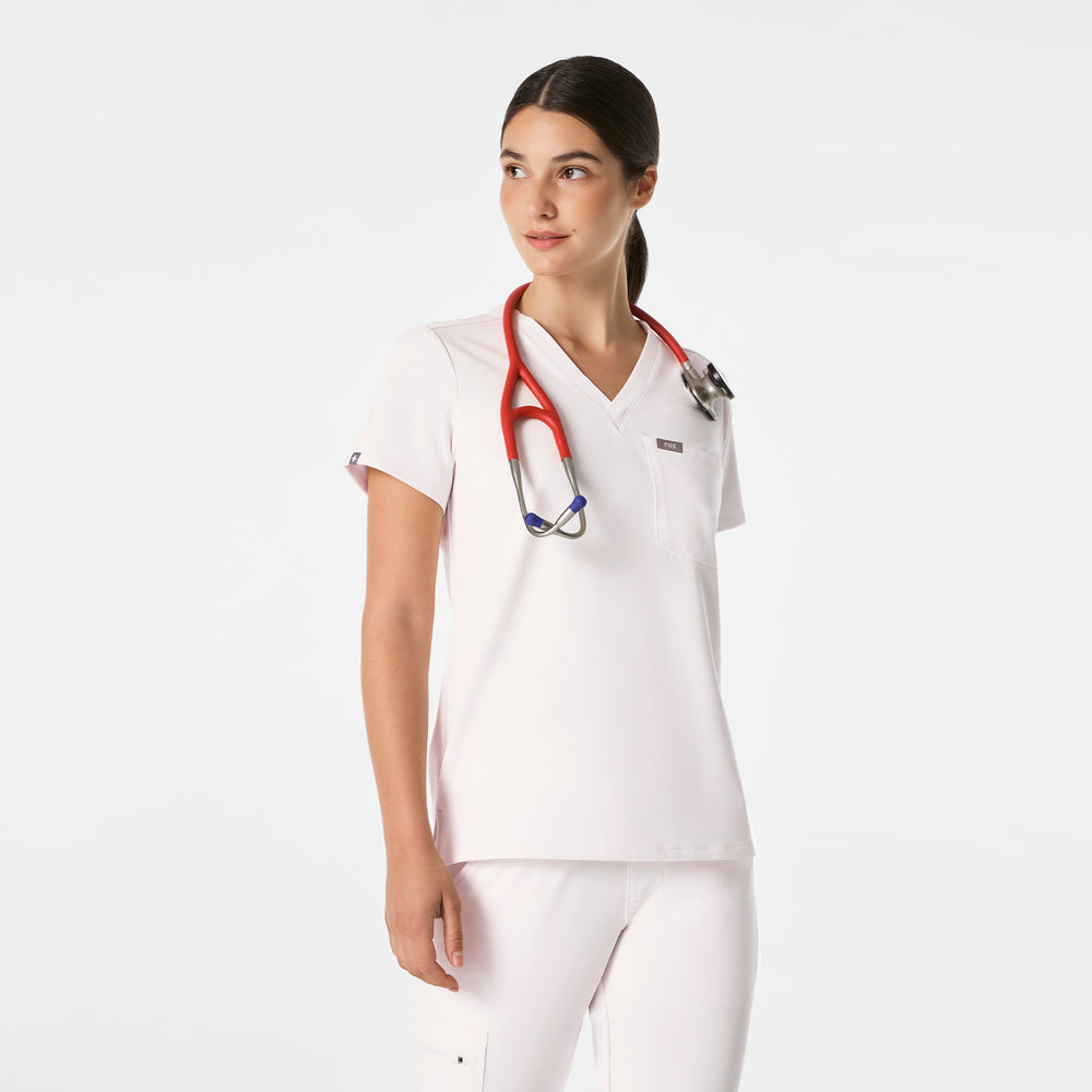 women's Off White Catarina - One-Pocket Scrub Top™