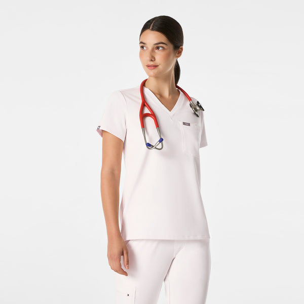 women's Off White Catarina Petite - One-Pocket Scrub Top™