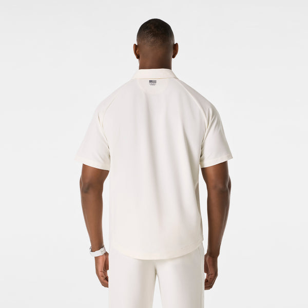 men's Off White FIGS x Team USA FIBREx Polo - Scrub Top
