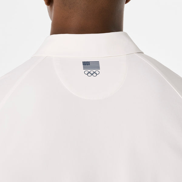 men's Off White FIGS x Team USA FIBREx Polo - Scrub Top