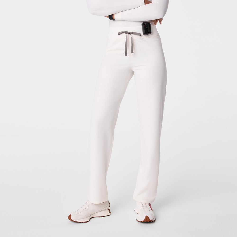 women's Off White High Waisted Livingston - Petite Basic Scrub Pant™
