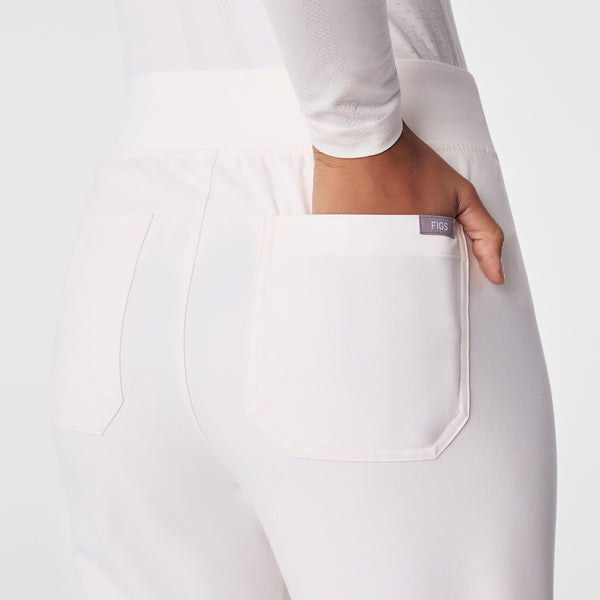 women's Off White High Waisted Livingston - Petite Basic Scrub Pant™